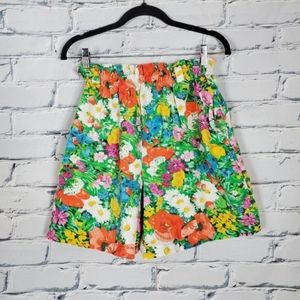 Vintage Floral High Rise Shorts
